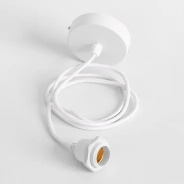 Cabo Para Candeeiro De Teto Para Exterior Em Polietileno Hannon Branco - Sklum