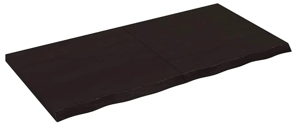 vidaXL Tampo de mesa 120x60x(2-4) cm carvalho tratado castanho-escuro