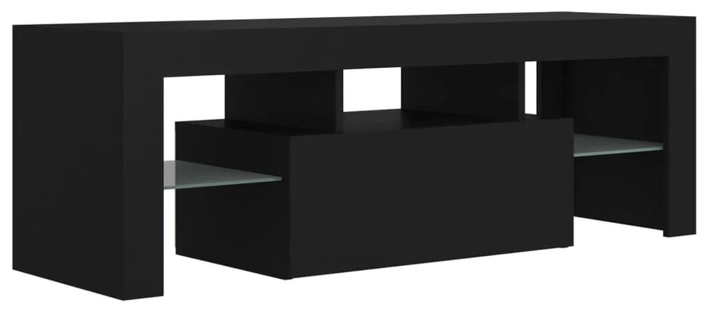 Móvel de TV Lu com Luzes LED - Preto - Design Moderno