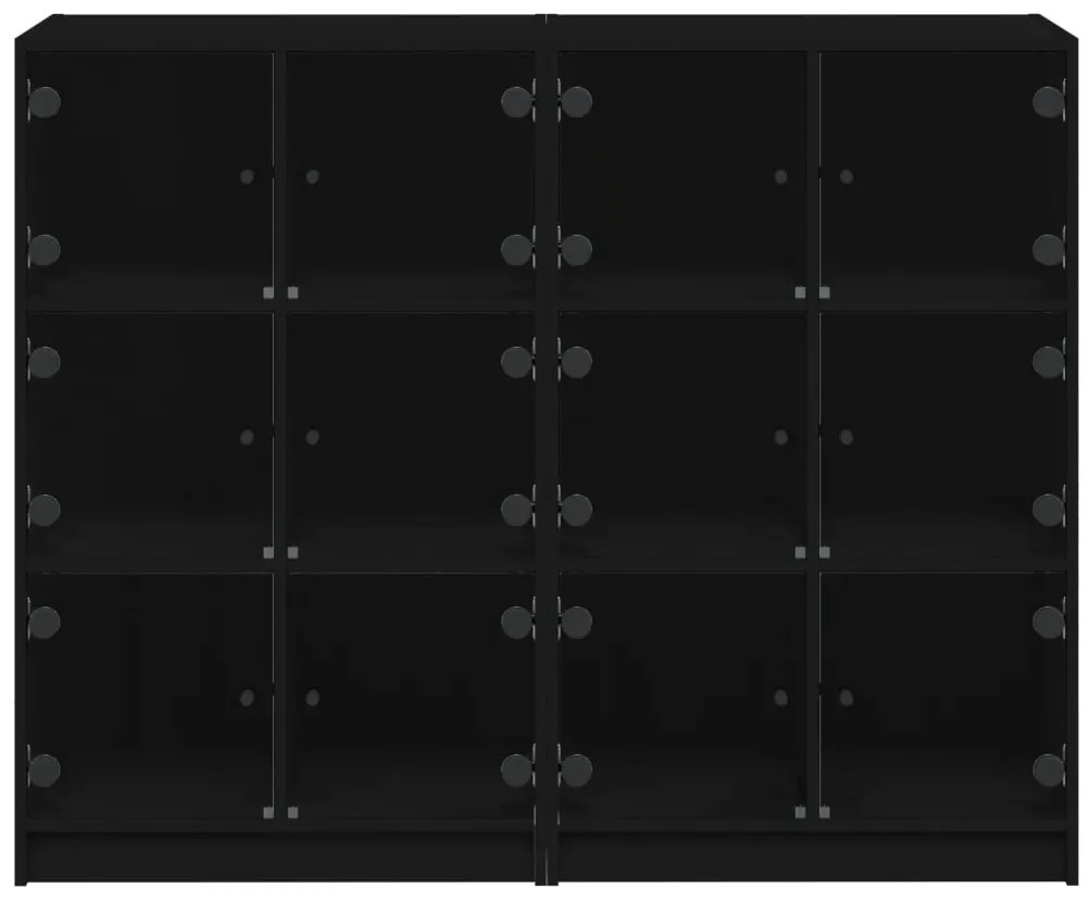Estante c/ portas 136x37x109 cm derivados de madeira preto