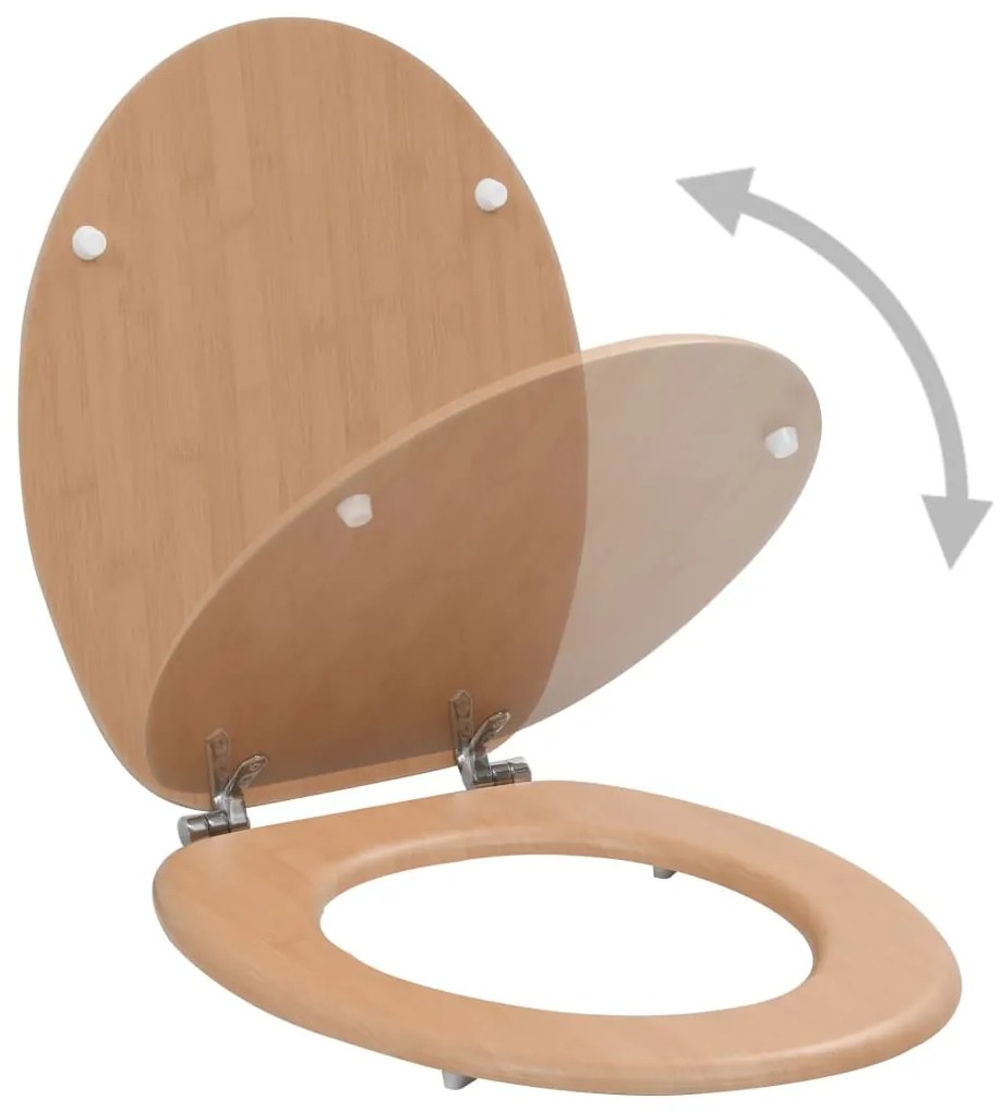 Assento de sanita com tampa MDF design bambu