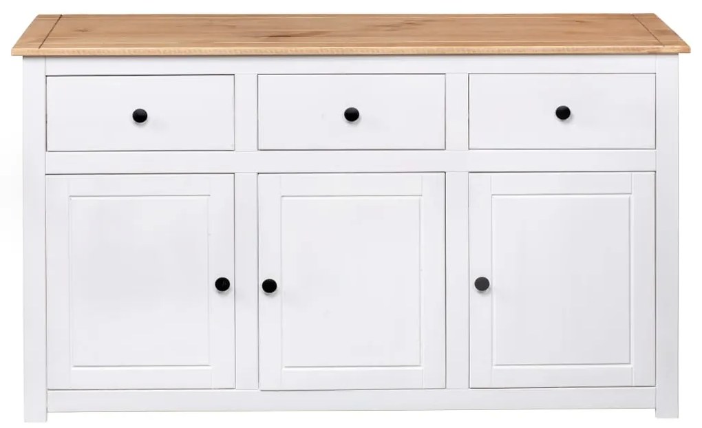 Aparador 135x40x80 cm pinho maciço panama branco