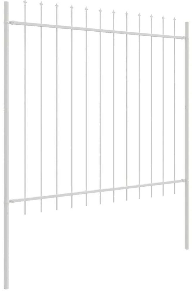Cerca para Jardim Branco 5.1 x 1 m Aço revestido a pó