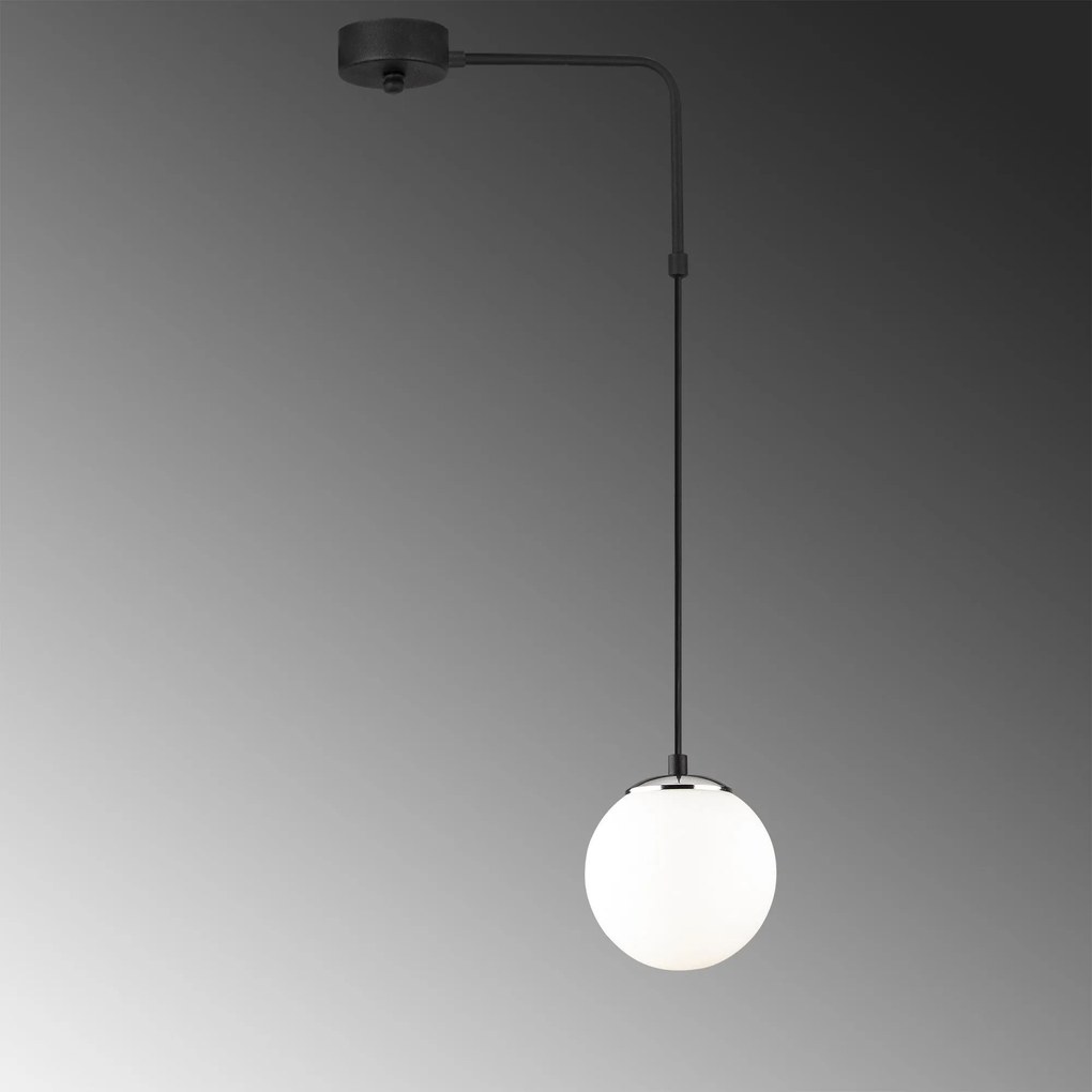 Candeeiro de Teto Uzum – Preto e Branco – 30 x 15 cm