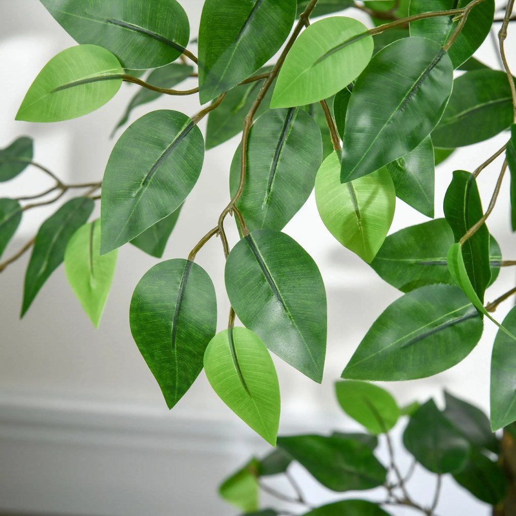 Árvore de Chá Artificial 120 cm Planta Artificial com 546 Folhas Musgo