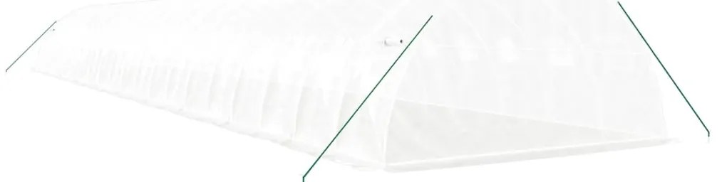 Estufa com estrutura de aço 80 m² 20x4x2 m branco