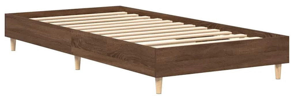 Estrutura cama s/ colchão 90x190 cm carvalho castanho