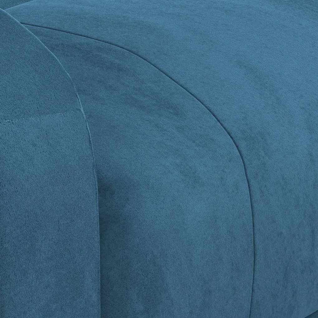 Poltrona de massagens elétrica veludo azul