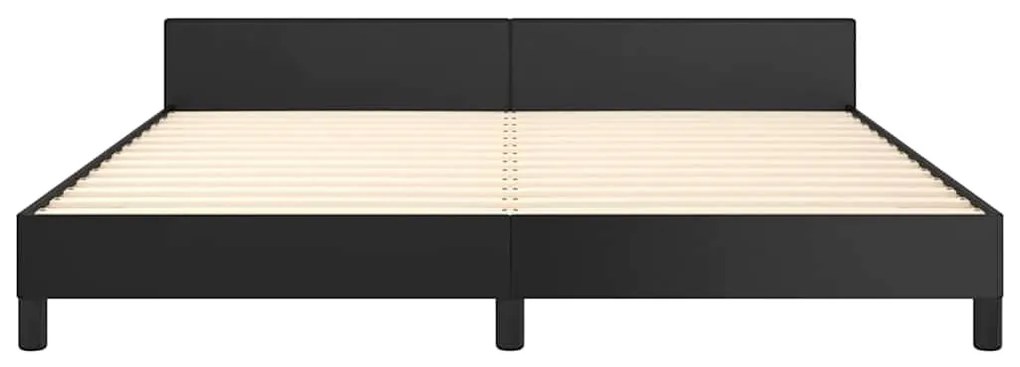 Estrutura cama c/ cabeceira sem colchão 160x200 cm preto