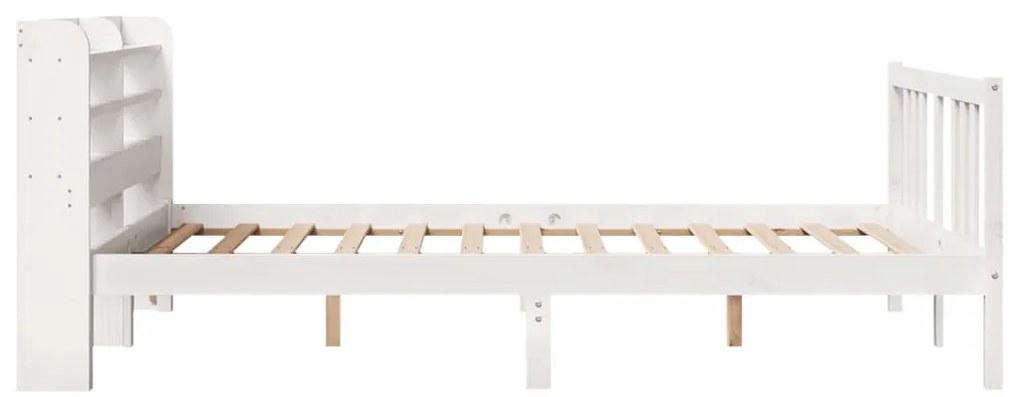 Estrutura de cama c/ cabeceira sem colchão 140x200 cm branco