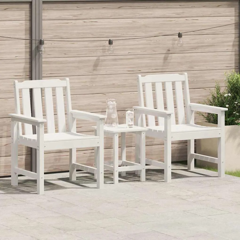 vidaXL Cadeira de Jantar de Jardim 2 pcs Branco 65.5 x 59 x 88cm