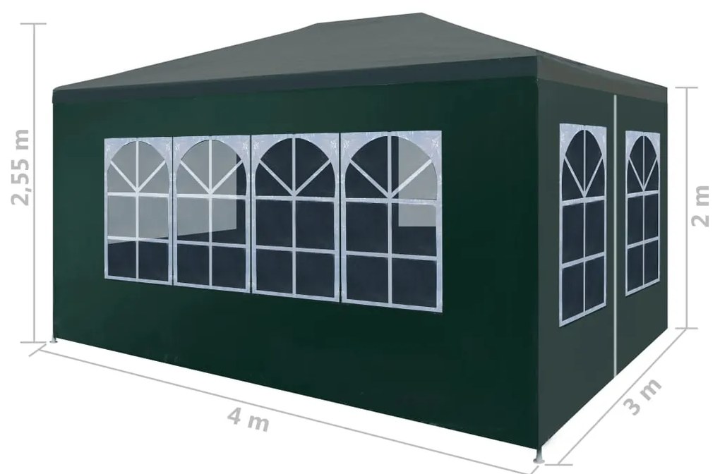 Tenda para festas 3x4 m verde