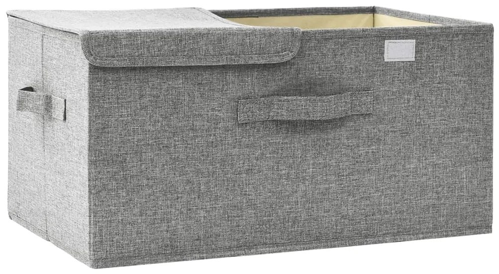 Caixa de arrumação 50x30x25 cm tecido cinzento