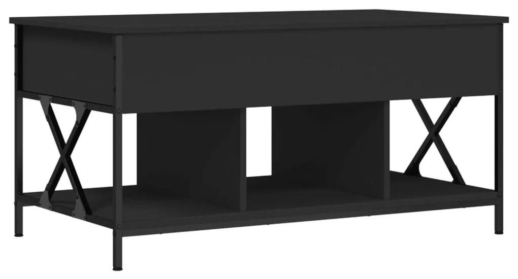 Mesa de centro 100x55x50 cm derivados de madeira/metal preto