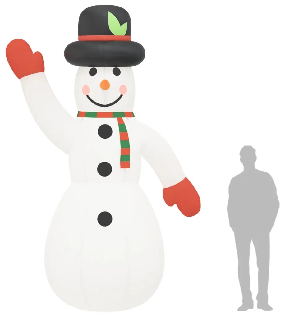 Boneco de Neve Insuflável com Luzes LED - 370 cm - XXL