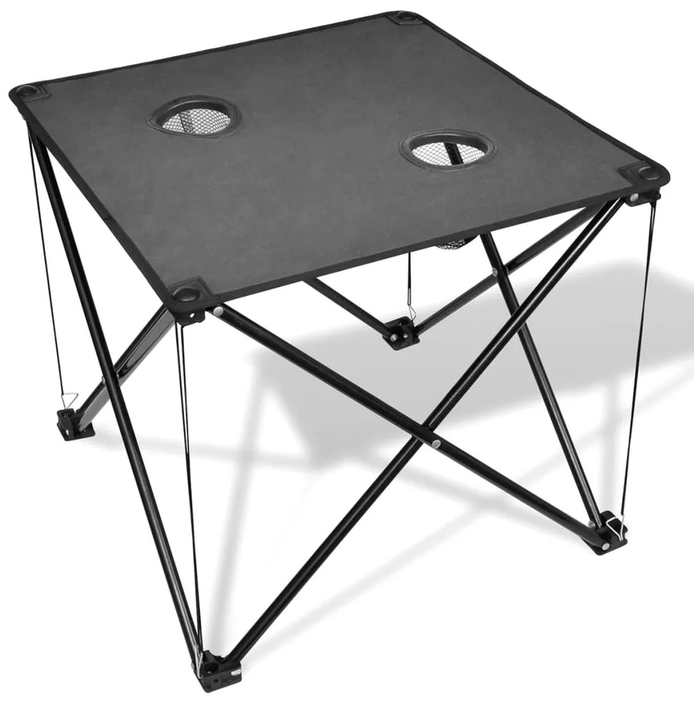 Mesa de campismo dobrável, cinzento