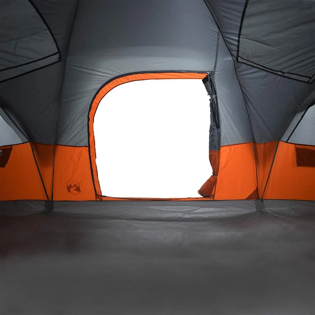 Tenda familiar cúpula para 11 pessoas impermeável cinza/laranja