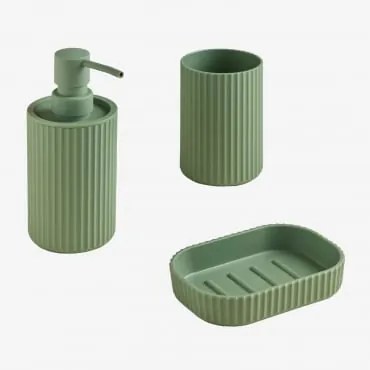 Conjunto De Banho Em Abs Ozene Verde Escuro - Sklum