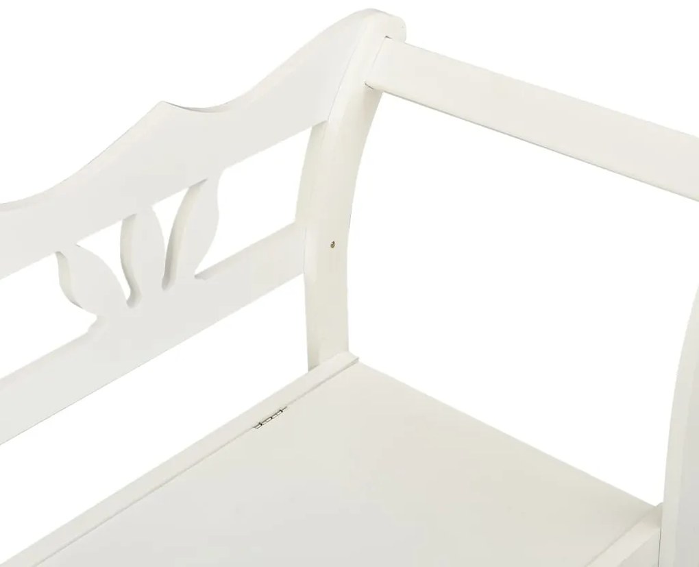 Banco 107x45x75,5 cm madeira de abeto maciça branco