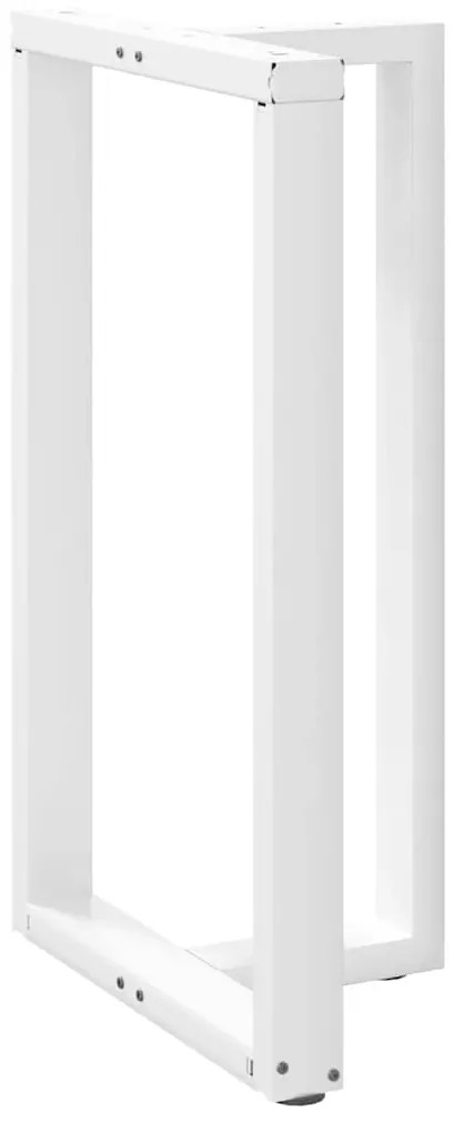 Pés de mesa de bar em forma de T, 2 peças, branco, 60x35x(100-101) cm,