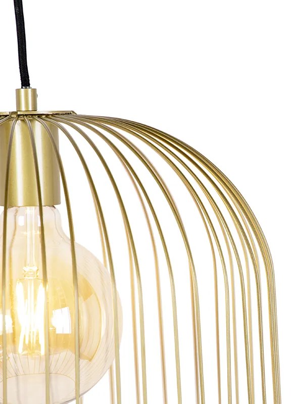 Candeeiro de suspensão design dourado - Wire Knock Design
