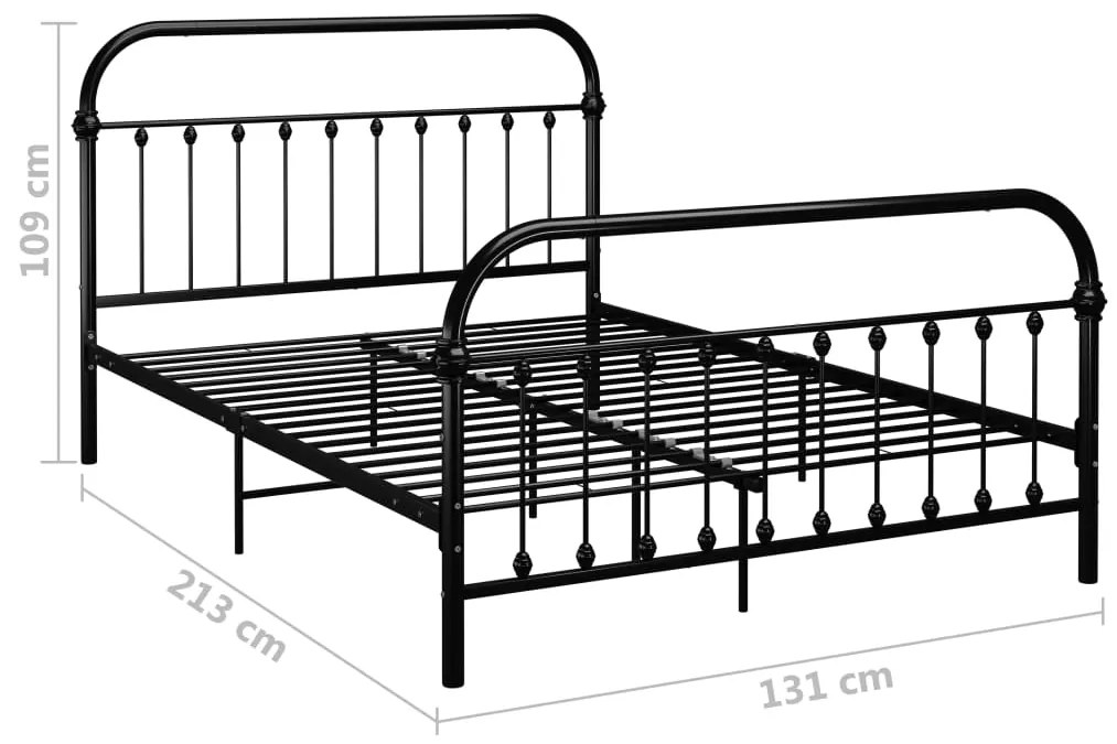 Estrutura de cama 120x200 cm metal preto