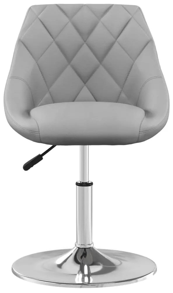Cadeiras de jantar giratórias 2 pcs veludo cinzento-claro