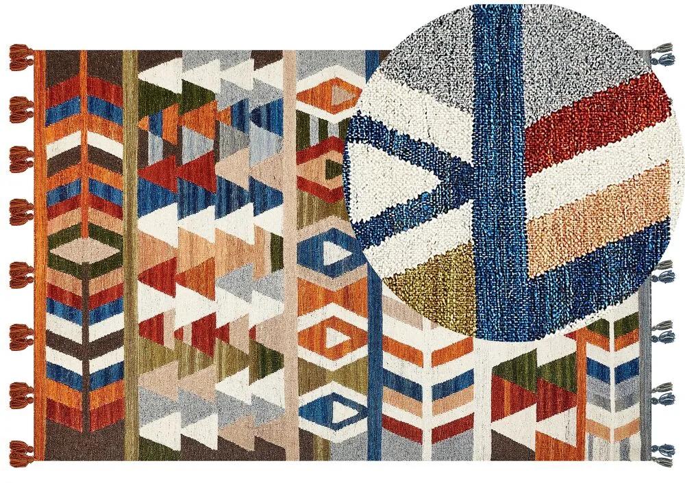 Tapete Kilim em lã multicolor 200 x 300 cm KAGHSI Beliani