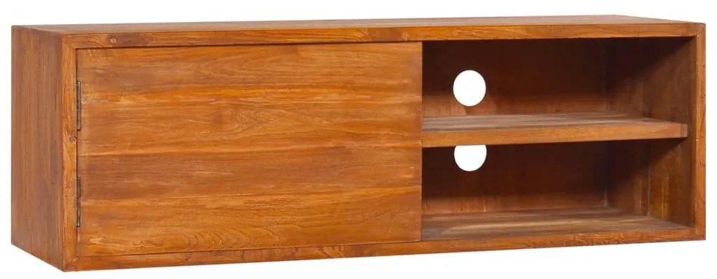 vidaXL Armário de parede TV 90x30x30 cm madeira de teca maciça