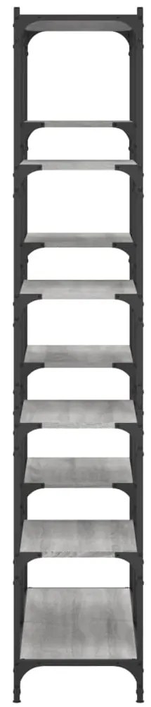 Estante 100x32x170 cm derivados de madeira e ferro cinza sonoma