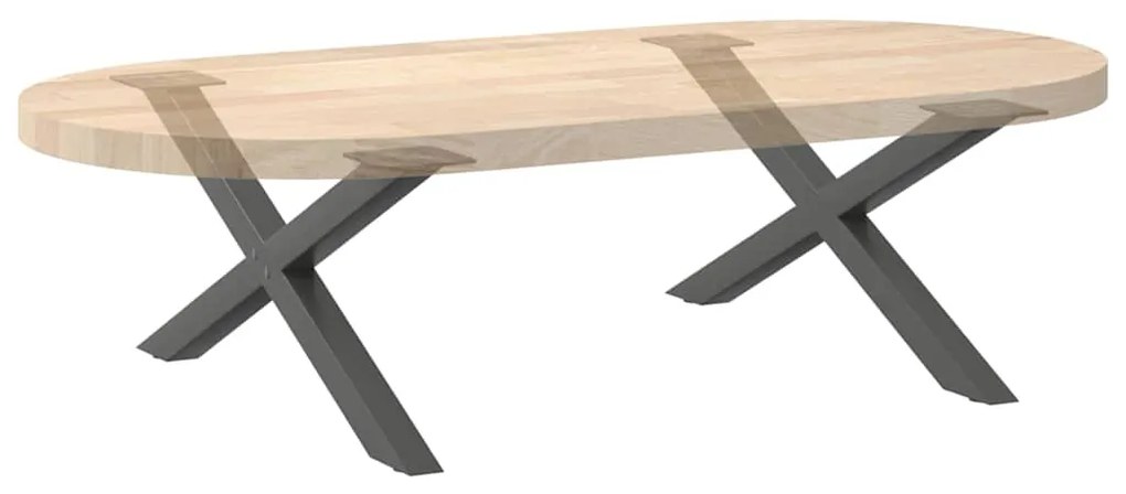 Pés para mesa de centro em formato de X, 2 peças, antracite, 70x(30-31