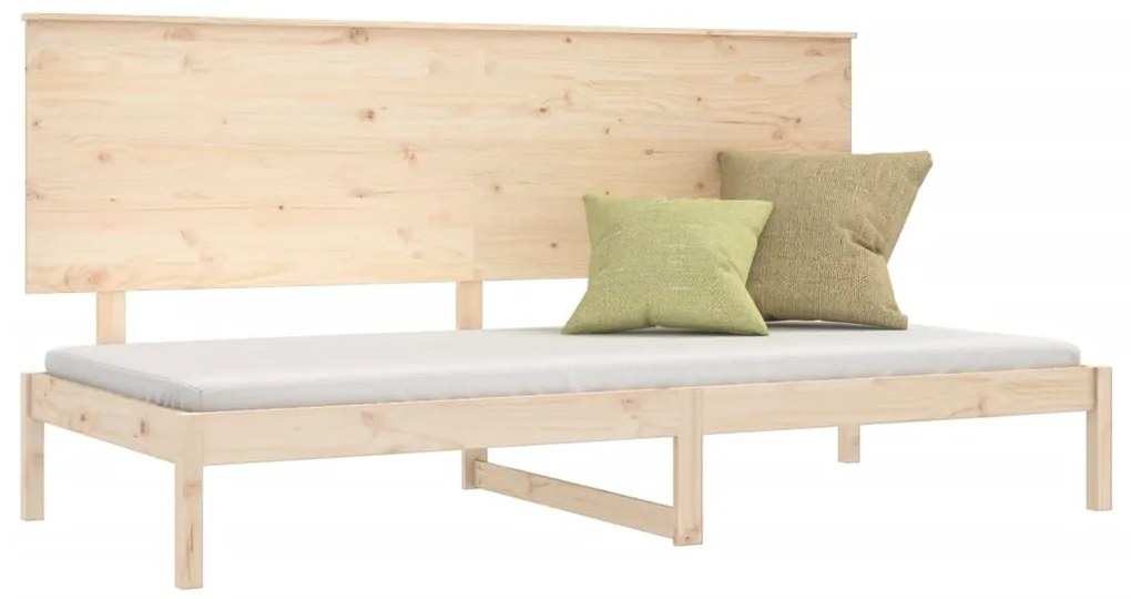 Sofá-cama sem colchão 90x200 cm madeira de pinho maciça