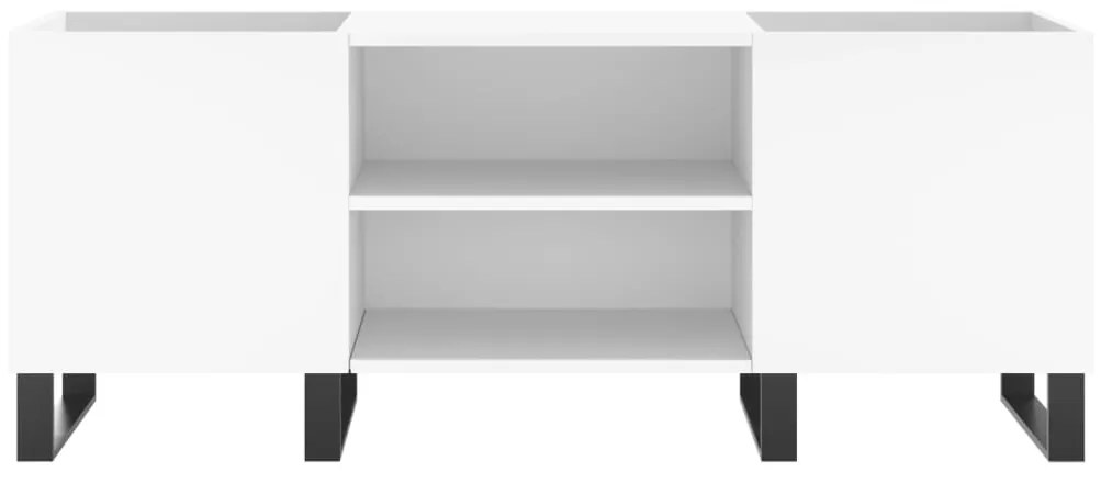 Armário para discos 121x38x48 cm derivados de madeira branco