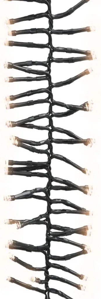 Cordão de luzes agrupadas 1000 luzes LED 11 m PVC branco quente