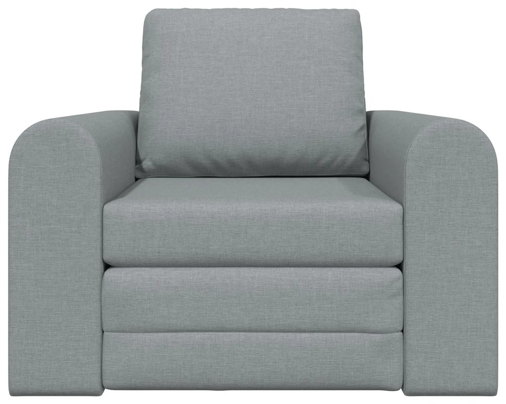 Sofá Cama 2-em-1 Cinza Claro 98x71x83 cm Tecido