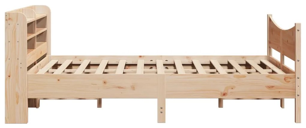 Estrutura de cama com cabeceira 140x200 cm pinho maciço