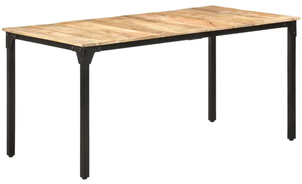Mesa de jantar 160x80x76 cm madeira de mangueira áspera