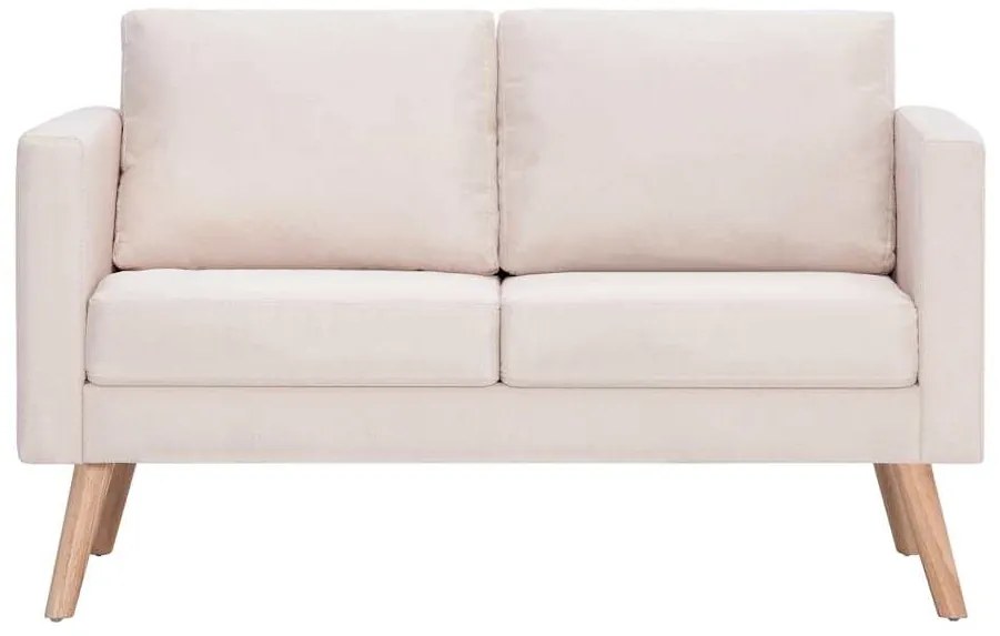 Sofá de 2 lugares tecido cor creme