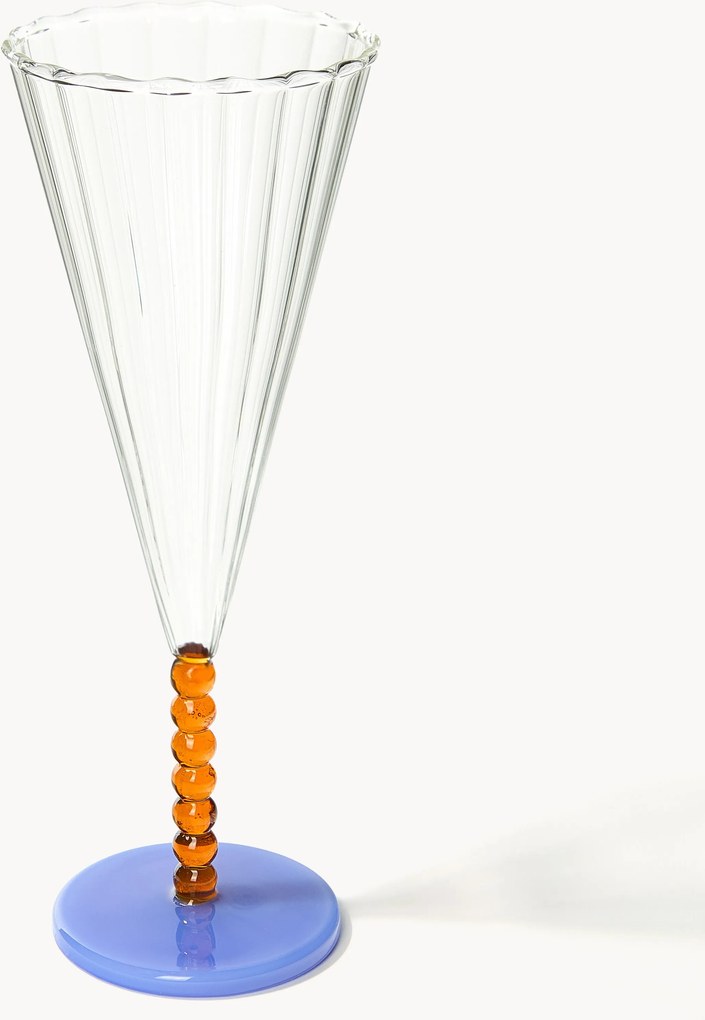 Copos de champanhe artesanais Perle, conjunto de 2