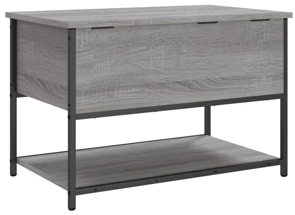 Banco arrumação 70x42,5x47 cm derivados madeira cinzento sonoma
