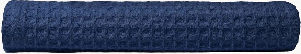 Toalha de mãos em algodão com textura favo de mel Midnight Blue