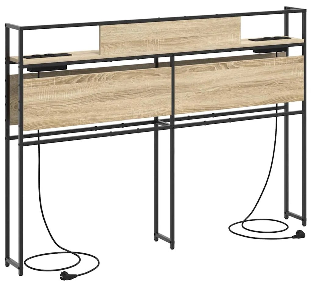 Cabeceira de armazenamento com cabeceira Carvalho sonoma 120 cm
