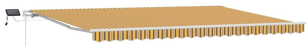 Toldo Retrátil Amarelo / Cinza / Branco 500 × 350 cm Multicolor