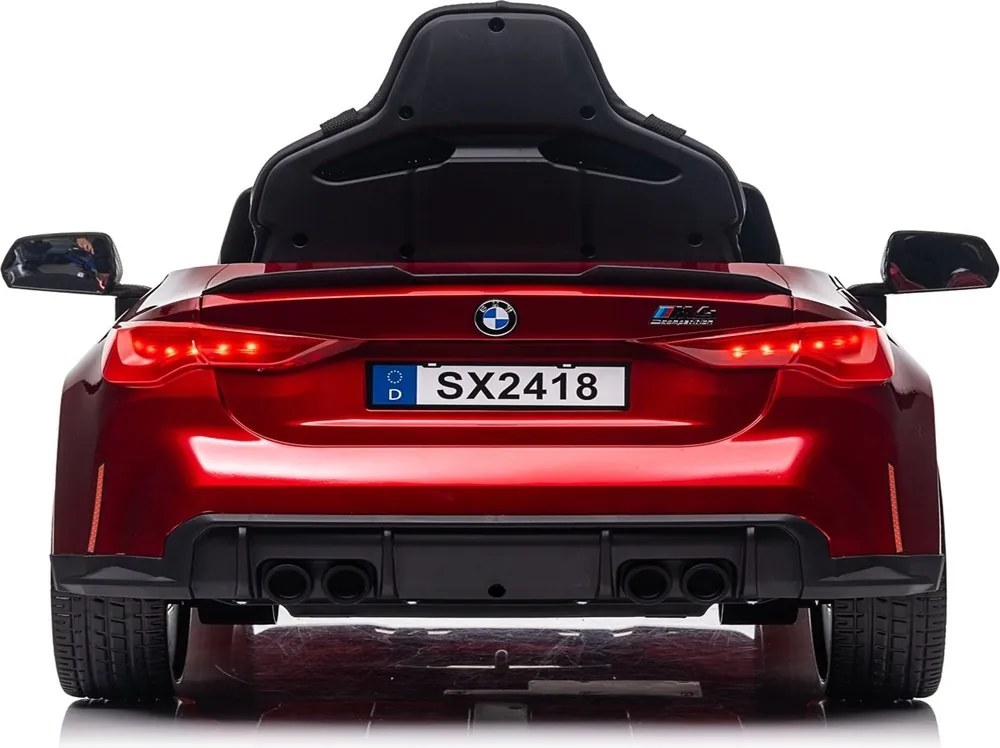 Carro elétrico para crianças BMW M4 12V pneus e borracha Vermelho