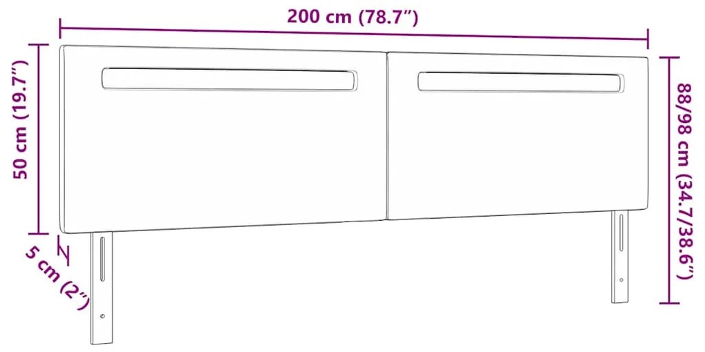 Cabeceira vidaXL Design Simples Branco Puro 200 cm Couro Sintético