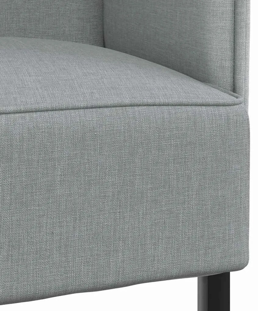 Sofá com Costas Altas Cinza Claro 109x56x121 cm Tecido