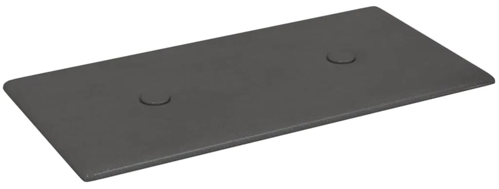Painel de parede 12 pcs 30x15 cm couro artificial 0,54 m² cinza