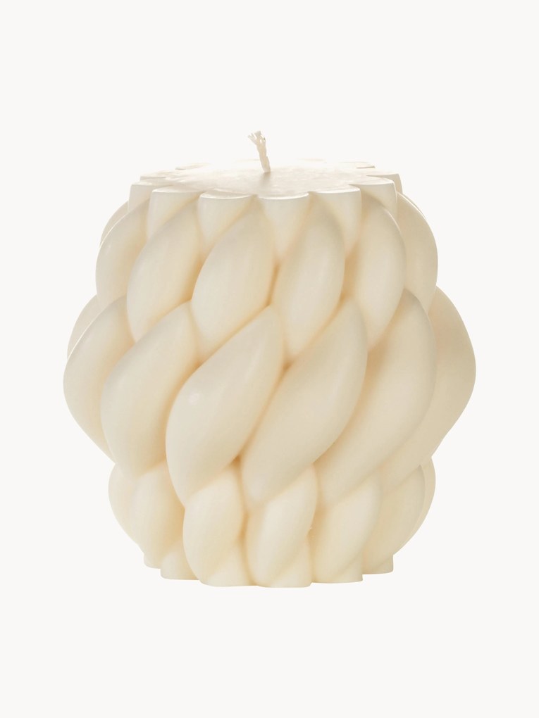 Vela de design artesanal Karla, Alt 11 cm
