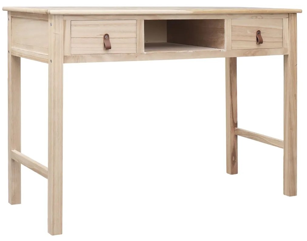 vidaXL Secretária 110x45x76 cm madeira natural