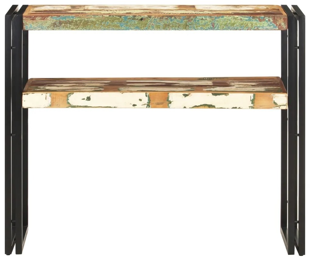 Mesa consola 90x30x75 cm madeira recuperada maciça
